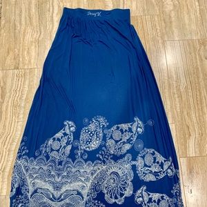 Desigual Maxi Skirt, Blue & White, size Medium